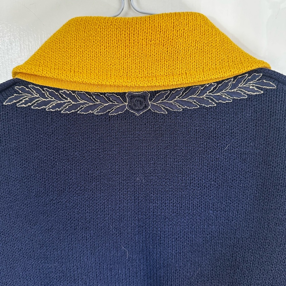 St. John Dark Blue Blazer with Gold Accents - Picture 7 of 7